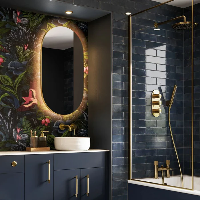 [47Hb.79500800] Arcane Pill50 50x90 Mirror Brushed Brass