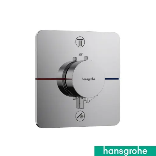 [425Hg.15583000] ShowerSelect Comfort Q Thermo 2Way ▢ Smooth-Sq Chrome