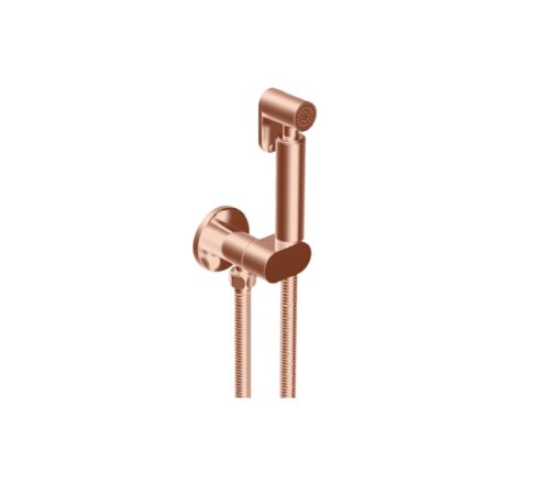 Douche Outlet+Shut off/Hose Attachment Kit Brushed Red Gold
