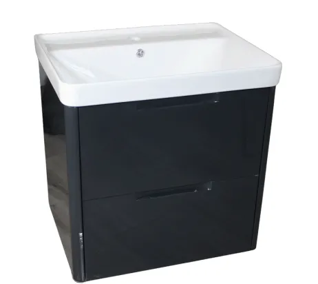 Rio 600 Wall Unit+Basin WP Grey Dark