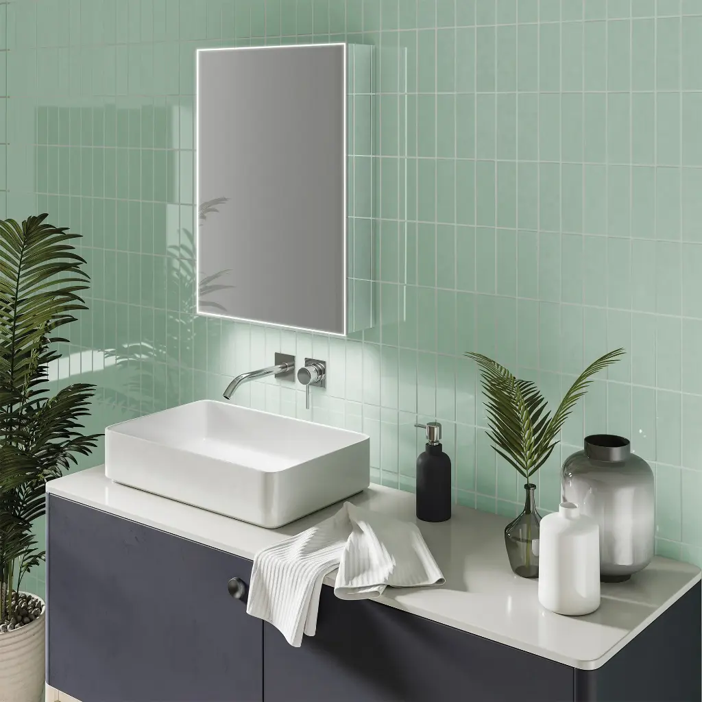Exos50 Mirror Cabinet 1Dr
