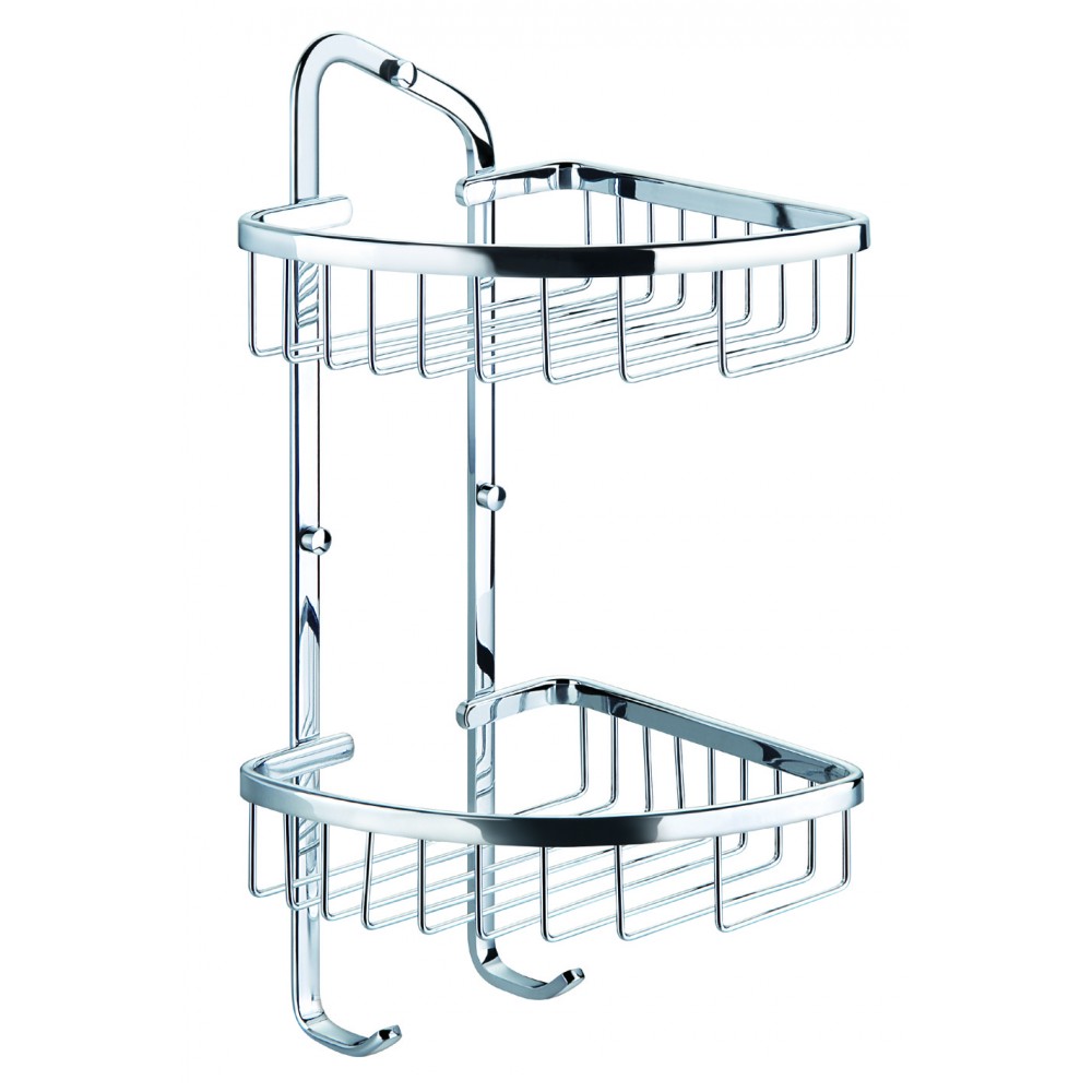[48Fv.RA8962] Wire Double Corner Basket + Hook Fl
