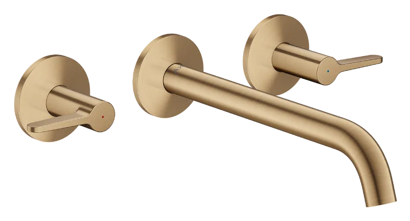 [422Hg.48160140] Axor One 3Hole Wall Basin Mixer lever handles 220 ✶BruBronze