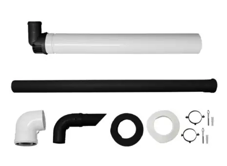 [174PTP4P+STDFLUE] MAIN Flue PLUME KIT WITH STD FLUE 7225716 BLK 