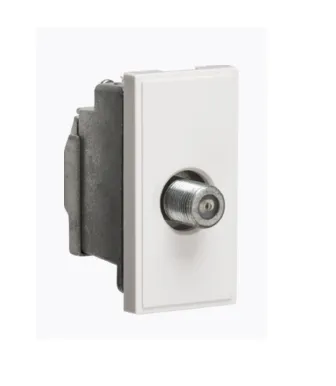 Euro Module Sat Single (Screened) White NETSATSWH