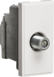 Euro Module Sat Single (Screened) White NETSATSWH