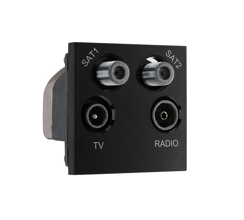 [25MMB.TFSS4] Euro Module Tv Fm Sat Sat Quad Black