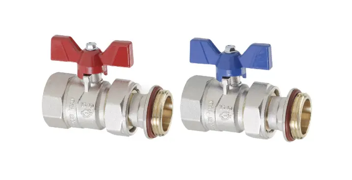 ⌂ Emmeti Butterfly Valve 1"Mi x1"Fi straight Pair