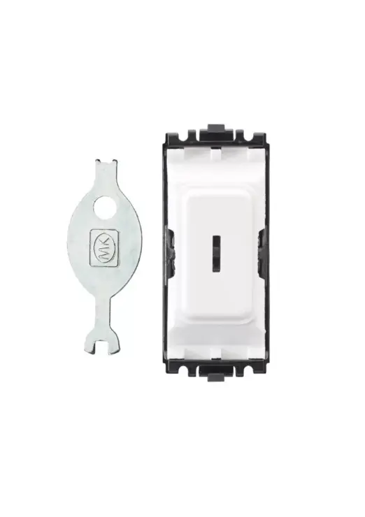 [25MKGA.1KEY] Grid 20 AMP DP KEY SWITCH 1 WAY K4917WHI
