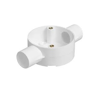 [22RW25X2] Conduit Box 2w Str 25mm Wh