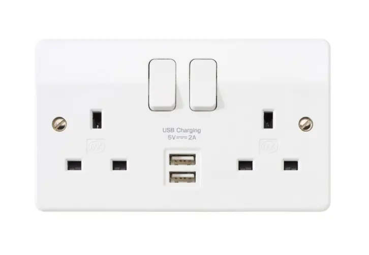 USB-Skt 2g 13a Dp MK Wh k2744 K2744WHI