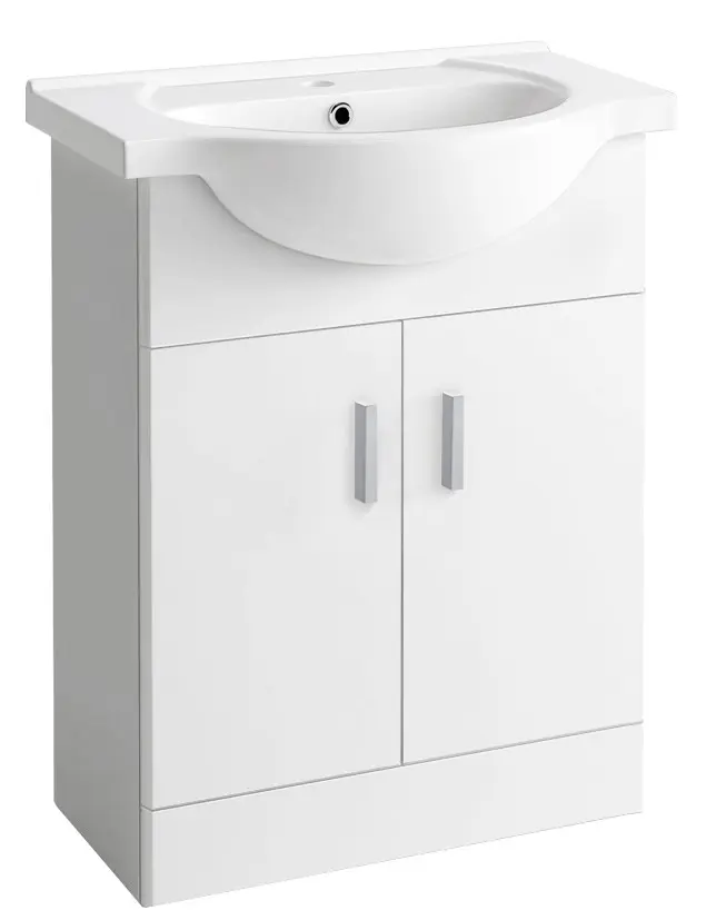 [4655Bo.AL550] Alfa 550 Basin+Vanity Door2 White