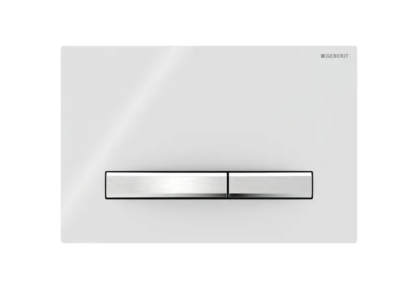Sigma50 Square Flush Plate White/chrome ⫒06