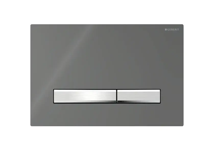 [459Gb.115788SD2] Sigma50 Square Flush Plate SmokeGlass-new