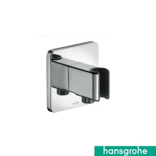 Urquiola Porter Shower Outlet & Holder Brushed Black Chrome