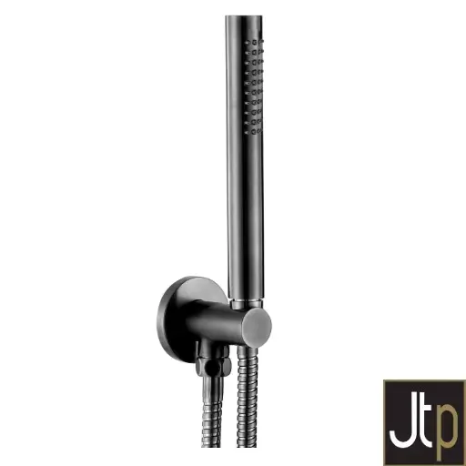 [426LKJt⦾27ROUND/WS/BBL] Shower Outlet Handset Kit ✱BruBlack