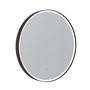 Frame Mirror 800 Round Heated+cool/warm Black