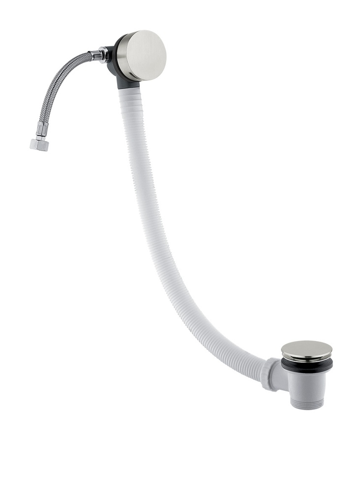 [412WFJt.IX809HACC] Inox Bath Filler+Waste Slim