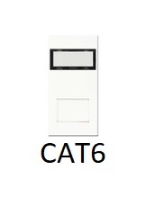 [25mma.cat6-ML] ML Euro Module RJ45 cat6 White