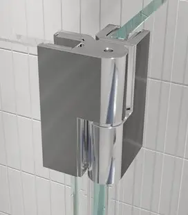 [43JF20Cr.GRDEFHINGEPSS] Deflector 180* Hinges (Pair)◭ Polished S/steel