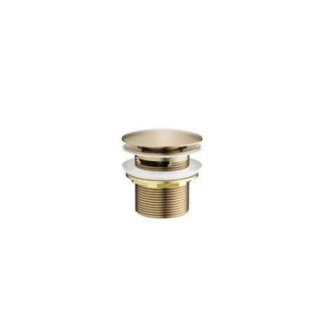 Bath Waste Slotted Brushed Brass Freestand