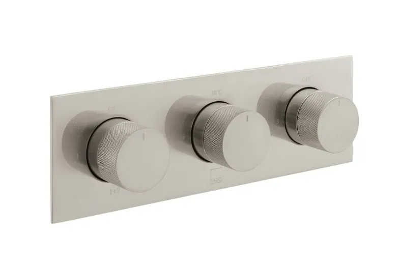 [425Vd.IND-T128/3-H-BRNK] Origins 3Way Therm Mixer Hori Brushed Nickel