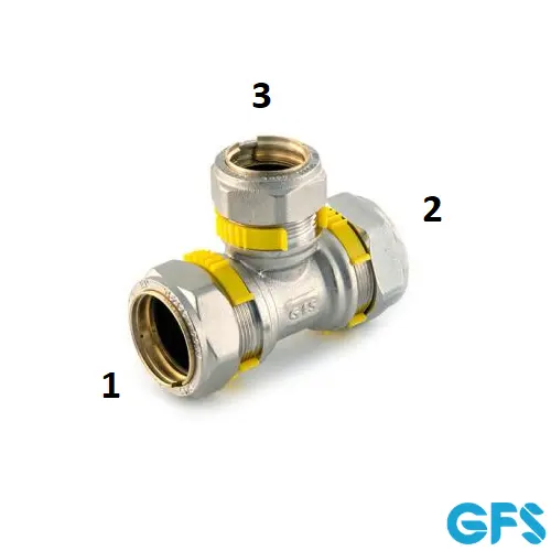 [11GSF25FH20] GFS 20x20x25 ReducEnds Tee