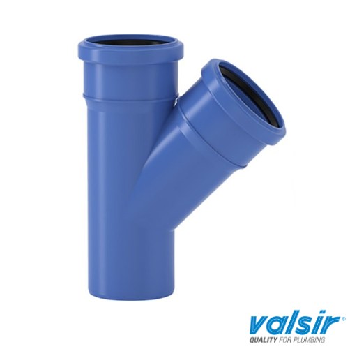Acoustic 160mm Tee 2Skt 45° Blue VS0650543