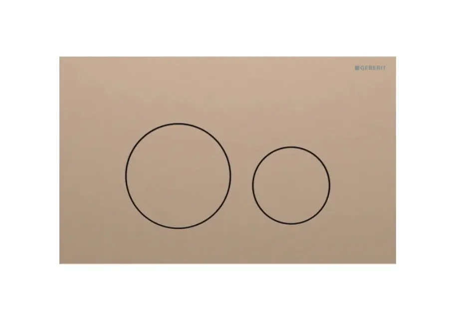 Sigma40 round steel flush plate brushed redgold