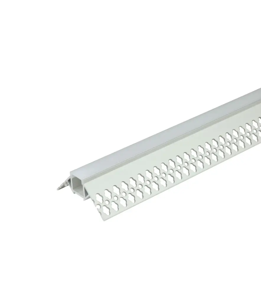 [29LsPTLC2m] Led Profile Outside Corner Trimless Plaster-in+Cover 2.0m  