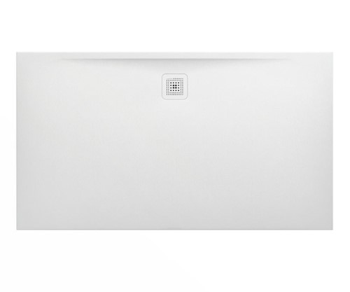 [43Tr16090Lf.2119500000001] Marbond 1600x900 ShowerTray Whi⍃Long Side Drain