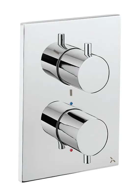 C-Box Bath Shower Mixr Therm 3way 2Contl ◭Chr