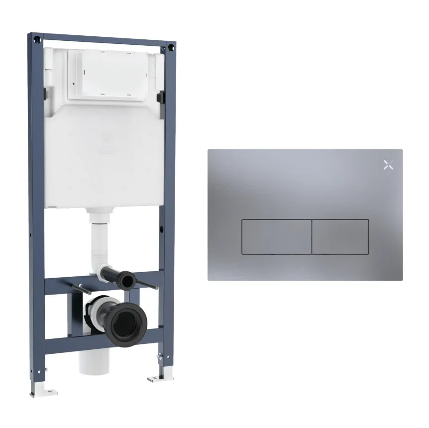 Wc 1.12mt Frame Pack Brushed Nickel