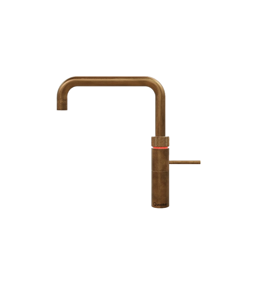 [34Q3FS.PB] Quooker Fusion 3in1 Square Pat.Brass 3L -FNSPTB - TAP ONLY