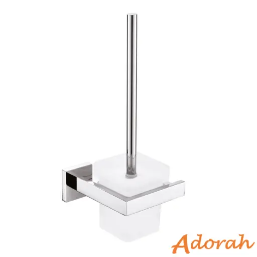 [48Af.DxB37] Deco Square Toilet Brush Holder chr