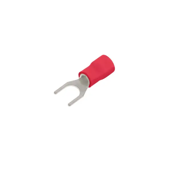 [24JCLF04] Crimp Lug Red Fork Terminal 4mm Pk100 QRF4N
