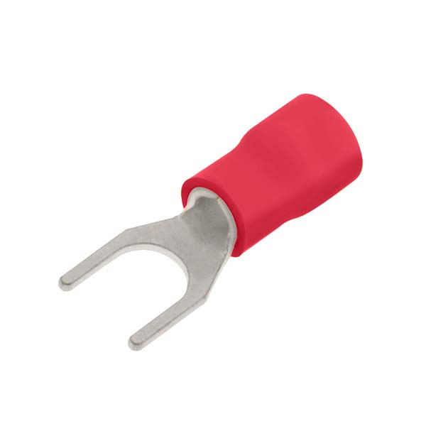 Crimp Lug Red Fork Terminal 4mm Pk100 QRF4N