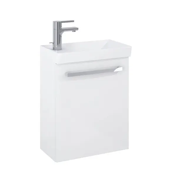 [4646Aq.P01030-W] Aquatrend 455 Basin+Wall Unit White Gloss