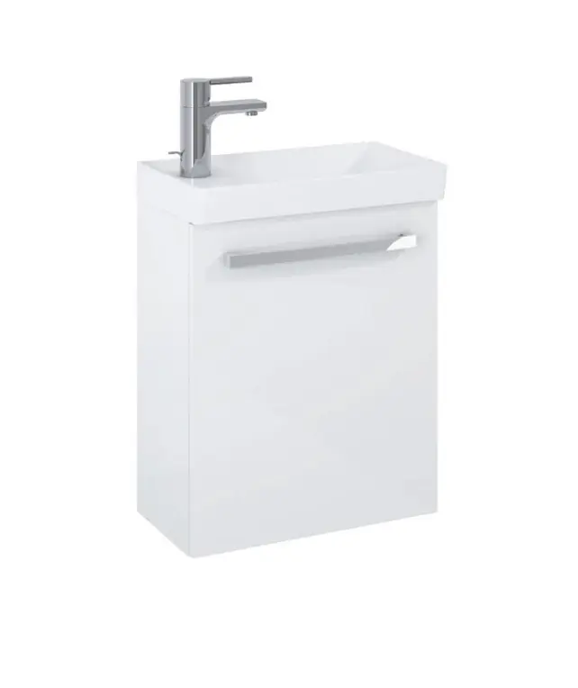 Aquatrend 455 Basin+Wall Unit White Gloss