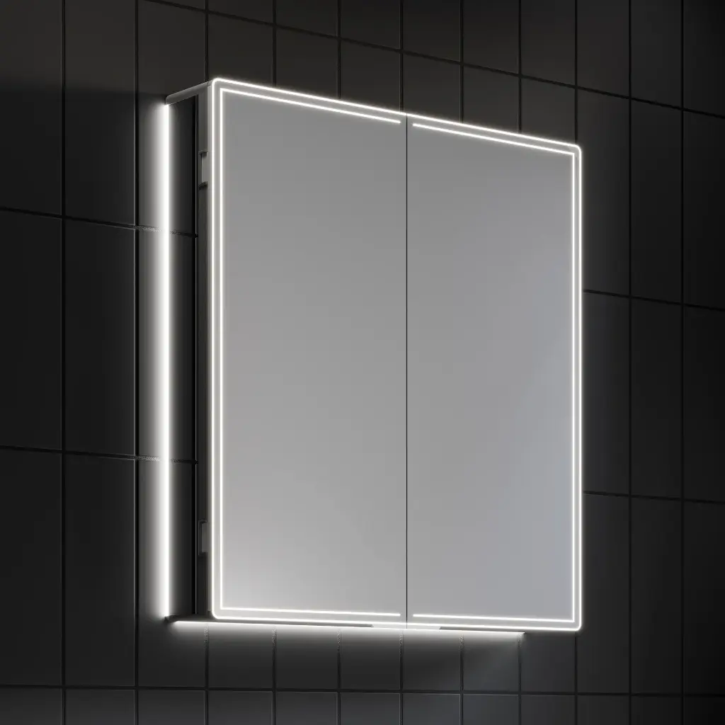 [47Hb.54400] Isoe80 Mirror Cabinet 2Dr ⫒06