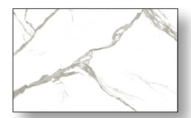 Work Top 600mm White Carara