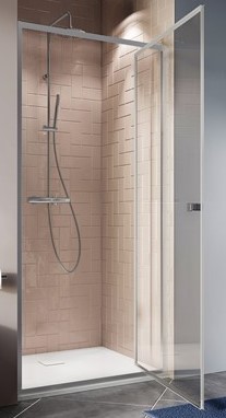 [43D090Cr.CAPDSC0900] Clear6 Pivot Door 900 ◭Silver (860-890mm)