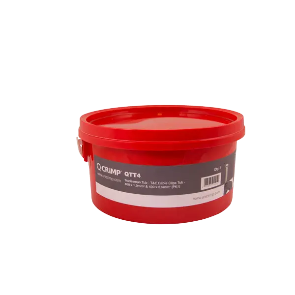 Trade Tub Clip 1.0/1.5/2.5mm (400ea) Flat T&E QTT4