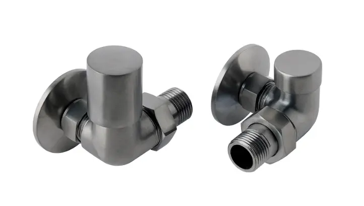 Vos Rad Valve Corner Pair Brushed Black