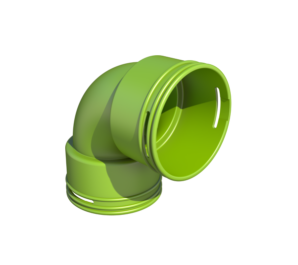 [21dm7.b] 75mm Duct 90d Bend