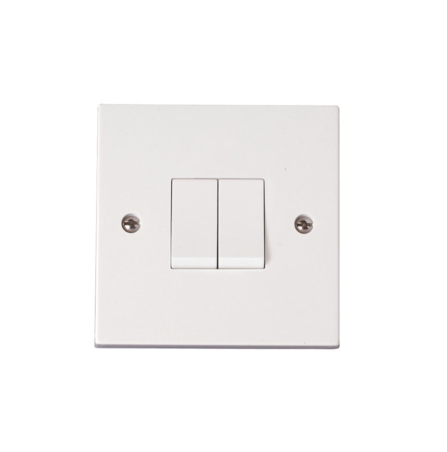 [25A12P012] Polar Switch 2g 2w Sq Wh PRW012