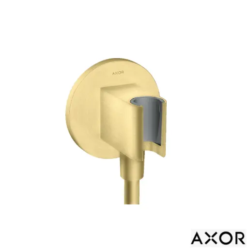 Axor Shower Outlet & Holder Round Brushed Brass
