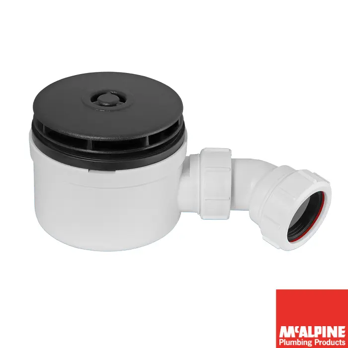 Shower Waste/Trap Dome 70 Black Matt