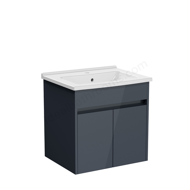VitrA 600 Basin+Unit Wall Doors Antracite
