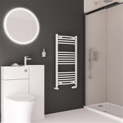 Wingrave 1000x500 Towel Rail Curv Wh